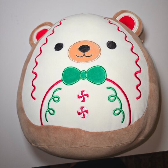 Christmas Squishmallows Original 12-Inch Tolef Cookie Bear - Picture 1 of 4